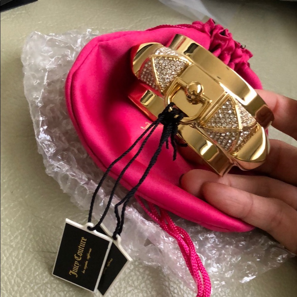 Brand New juicy Couture gold tone bangle studded